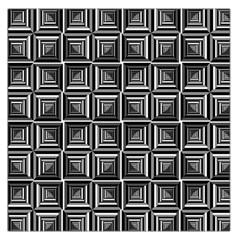 Pattern Op Art Black White Grey Large Satin Scarf (square) by Nexatart