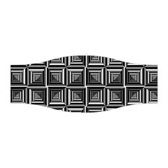 Pattern Op Art Black White Grey Stretchable Headband by Nexatart