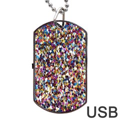 Pattern Abstract Decoration Art Dog Tag Usb Flash (two Sides) by Nexatart