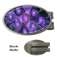 Abstract Pattern Fractal Wallpaper Money Clips (oval) 