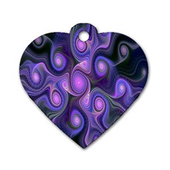 Abstract Pattern Fractal Wallpaper Dog Tag Heart (one Side) by Nexatart