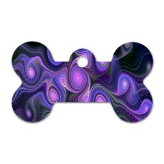 Abstract Pattern Fractal Wallpaper Dog Tag Bone (two Sides) by Nexatart