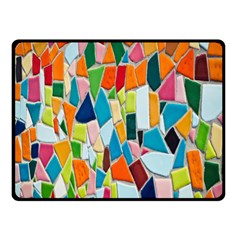 Mosaic Tiles Pattern Texture Double Sided Fleece Blanket (small)  by Nexatart