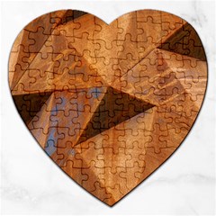 Steel Corten Steel Brown Steel Jigsaw Puzzle (heart)