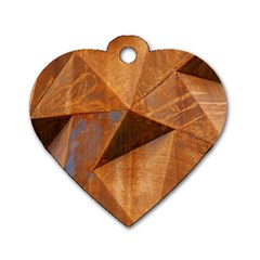 Steel Corten Steel Brown Steel Dog Tag Heart (two Sides)