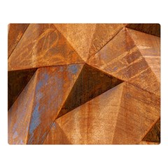 Steel Corten Steel Brown Steel Double Sided Flano Blanket (large)  by Nexatart