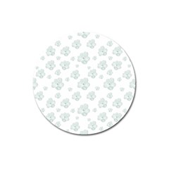 Pastel Floral Motif Pattern Magnet 3  (round) by dflcprints