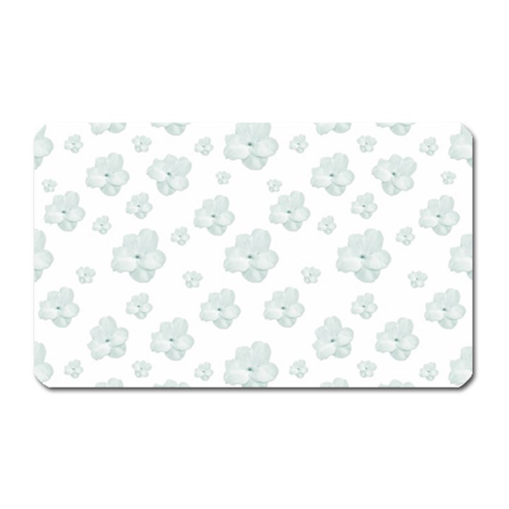 Pastel Floral Motif Pattern Magnet (Rectangular)