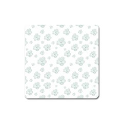 Pastel Floral Motif Pattern Square Magnet by dflcprints