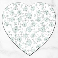 Pastel Floral Motif Pattern Jigsaw Puzzle (heart) by dflcprints