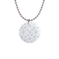 Pastel Floral Motif Pattern Button Necklaces by dflcprints