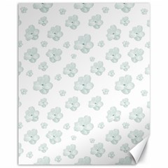 Pastel Floral Motif Pattern Canvas 11  X 14   by dflcprints