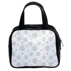 Pastel Floral Motif Pattern Classic Handbags (2 Sides) by dflcprints