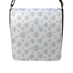 Pastel Floral Motif Pattern Flap Messenger Bag (l)  by dflcprints