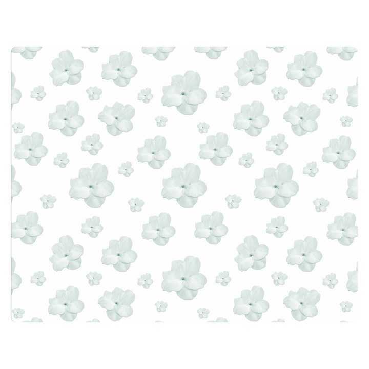 Pastel Floral Motif Pattern Double Sided Flano Blanket (Medium) 