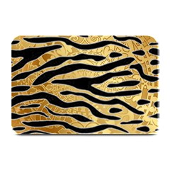 Golden Vector Embossed Golden Black Zebra Stripes Plate Mats by flipstylezfashionsLLC