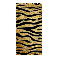 Golden Vector Embossed Golden Black Zebra Stripes Shower Curtain 36  X 72  (stall)  by flipstylezfashionsLLC