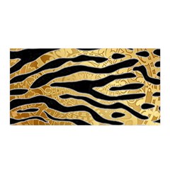 Golden Vector Embossed Golden Black Zebra Stripes Satin Wrap by flipstylezfashionsLLC