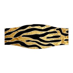 Golden Vector Embossed Golden Black Zebra Stripes Stretchable Headband by flipstylezfashionsLLC