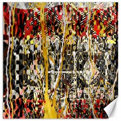 Retro Orange Black And White Liquid Gold  By Kiekie Strickland Canvas 16  X 16   by flipstylezfashionsLLC