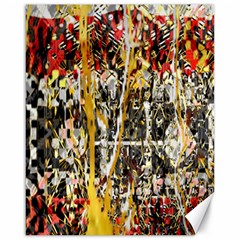 Retro Orange Black And White Liquid Gold  By Kiekie Strickland Canvas 16  X 20   by flipstylezfashionsLLC