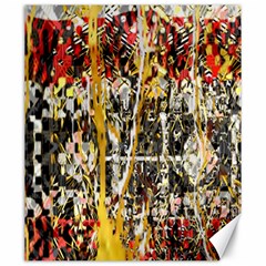 Retro Orange Black And White Liquid Gold  By Kiekie Strickland Canvas 20  X 24   by flipstylezfashionsLLC