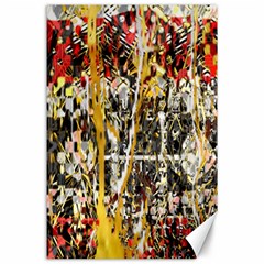 Retro Orange Black And White Liquid Gold  By Kiekie Strickland Canvas 24  X 36  by flipstylezfashionsLLC