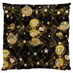 Decorative Icons Original Gold And Diamonds Creative Design By Kiekie Strickland Large Flano Cushion Case (two Sides) by flipstylezfashionsLLC