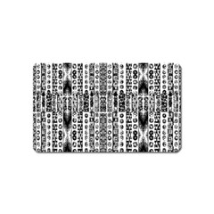 Creative Retro Black And White Abstract Vector Designs By Kiekie Strickland Magnet (name Card) by flipstylezfashionsLLC