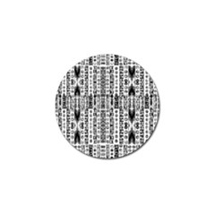 Creative Retro Black And White Abstract Vector Designs By Kiekie Strickland Golf Ball Marker by flipstylezfashionsLLC