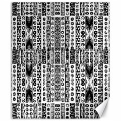 Creative Retro Black And White Abstract Vector Designs By Kiekie Strickland Canvas 8  X 10  by flipstylezfashionsLLC