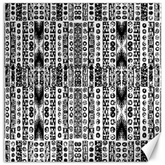 Creative Retro Black And White Abstract Vector Designs By Kiekie Strickland Canvas 12  X 12   by flipstylezfashionsLLC