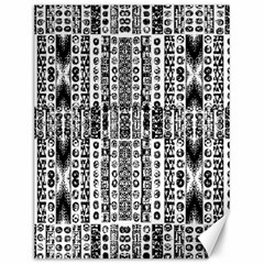 Creative Retro Black And White Abstract Vector Designs By Kiekie Strickland Canvas 12  X 16   by flipstylezfashionsLLC