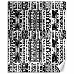 Creative Retro Black And White Abstract Vector Designs By Kiekie Strickland Canvas 16  X 20   by flipstylezfashionsLLC