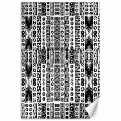 Creative Retro Black And White Abstract Vector Designs By Kiekie Strickland Canvas 24  X 36  by flipstylezfashionsLLC