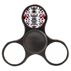 Retro Geometric Red And Black Triangles  Finger Spinner by flipstylezfashionsLLC