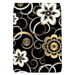 Beautiful Gold And White Flowers On Black Flap Covers (s)  by flipstylezfashionsLLC