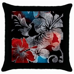 Beautiful Hibiscus Flower Design  Throw Pillow Case (black) by flipstylezfashionsLLC