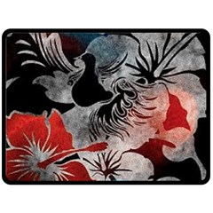 Beautiful Hibiscus Flower Design  Fleece Blanket (large)  by flipstylezfashionsLLC