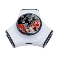 Beautiful Hibiscus Flower Design  3-port Usb Hub by flipstylezfashionsLLC