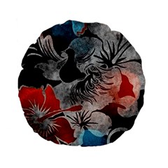 Beautiful Hibiscus Flower Design  Standard 15  Premium Flano Round Cushions by flipstylezfashionsLLC