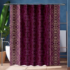 Beautiful Decorative Creative Purple Seamless Design By Kiekie Stricklnd Shower Curtain 60  X 72  (medium)  by flipstylezfashionsLLC