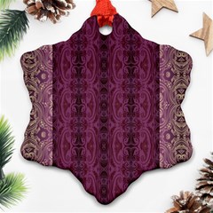 Beautiful Decorative Creative Purple Seamless Design By Kiekie Stricklnd Snowflake Ornament (two Sides) by flipstylezfashionsLLC