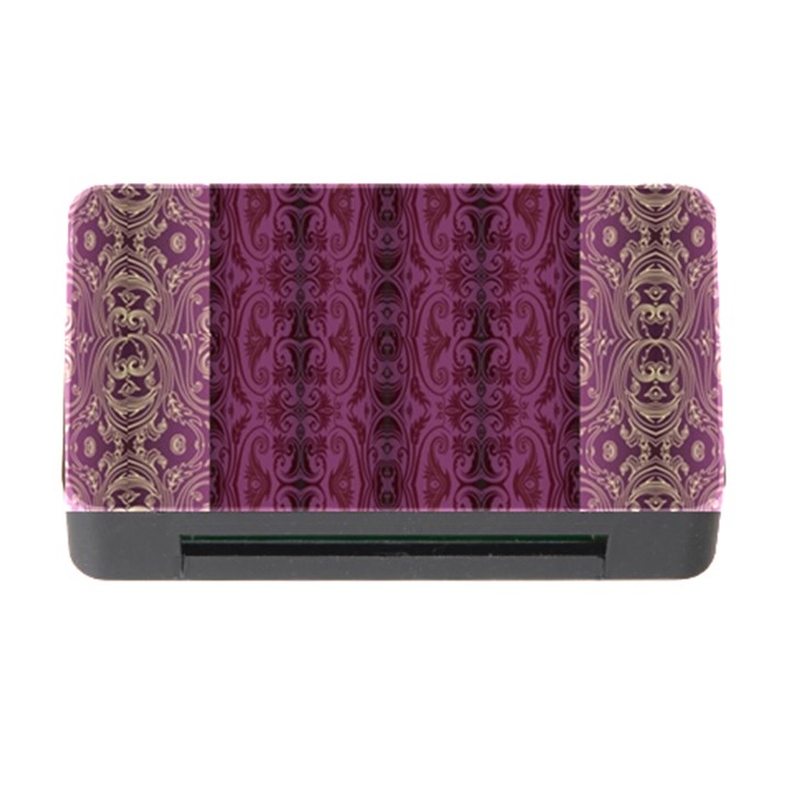 Beautiful decorative Creative purple seamless design by kiekie stricklnd Memory Card Reader with CF