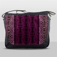 Beautiful Decorative Creative Purple Seamless Design By Kiekie Stricklnd Messenger Bags by flipstylezfashionsLLC