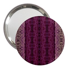 Beautiful Decorative Creative Purple Seamless Design By Kiekie Stricklnd 3  Handbag Mirrors by flipstylezfashionsLLC