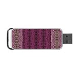 Beautiful decorative Creative purple seamless design by kiekie stricklnd Portable USB Flash (One Side) Front