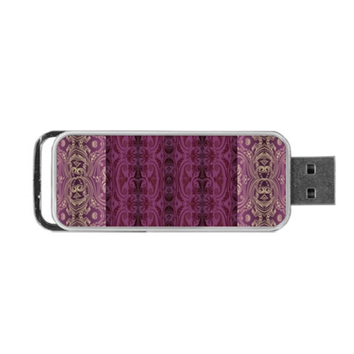 Beautiful decorative Creative purple seamless design by kiekie stricklnd Portable USB Flash (One Side)