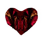 Gorgeous burgundy Native watercolors by kiekie strickland Standard 16  Premium Heart Shape Cushions Back