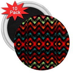 Seamless Native Zigzags By Flipstylez Designs 3  Magnets (10 Pack)  by flipstylezfashionsLLC